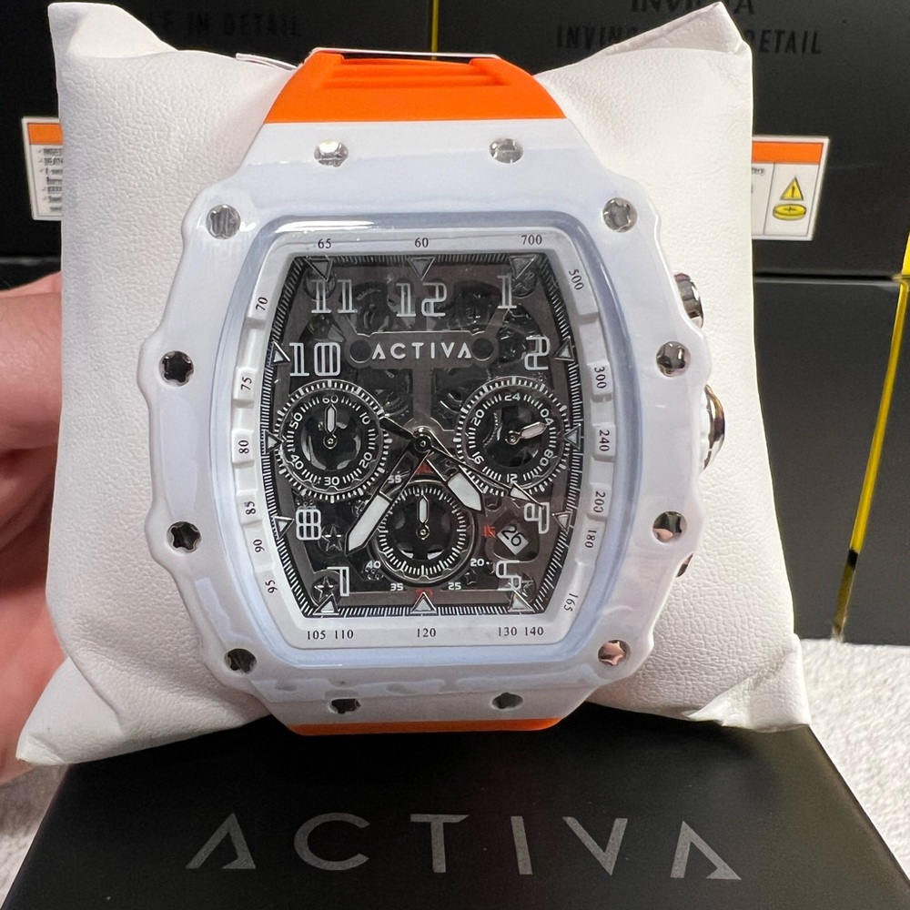 ActivaFury Invicta Men's Watch-44.3mm
MOD-ACW2305-015 White&Orange
Skeleton(NWT) - Picture 5 of 10